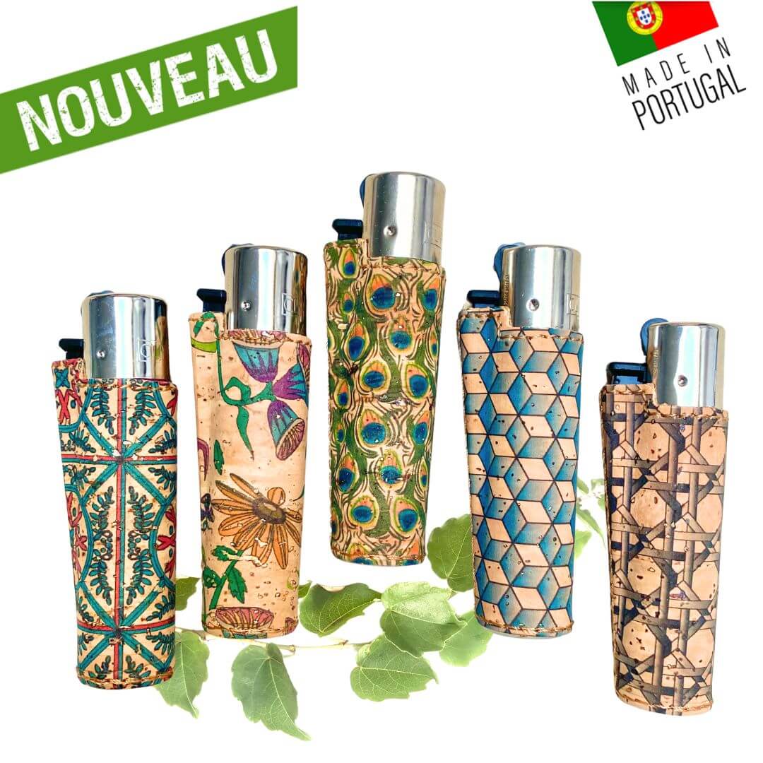 accessoire en liege - briquet en liege - clipper en liege - zippo en liège - idée cadeau fumeur - briquet vegan en liege - bougie vegan - allumer feu - briquet de poche - clipper original - cliper liege - briquet portugal