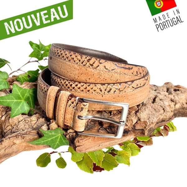 ceinture vegan femme - ceinture liège Portugal - ceinture artisanale liege - ceinture naturelle femme - ceinture bois femme - ceinture été femme - ceinture claire pour femme - idée cadeaux