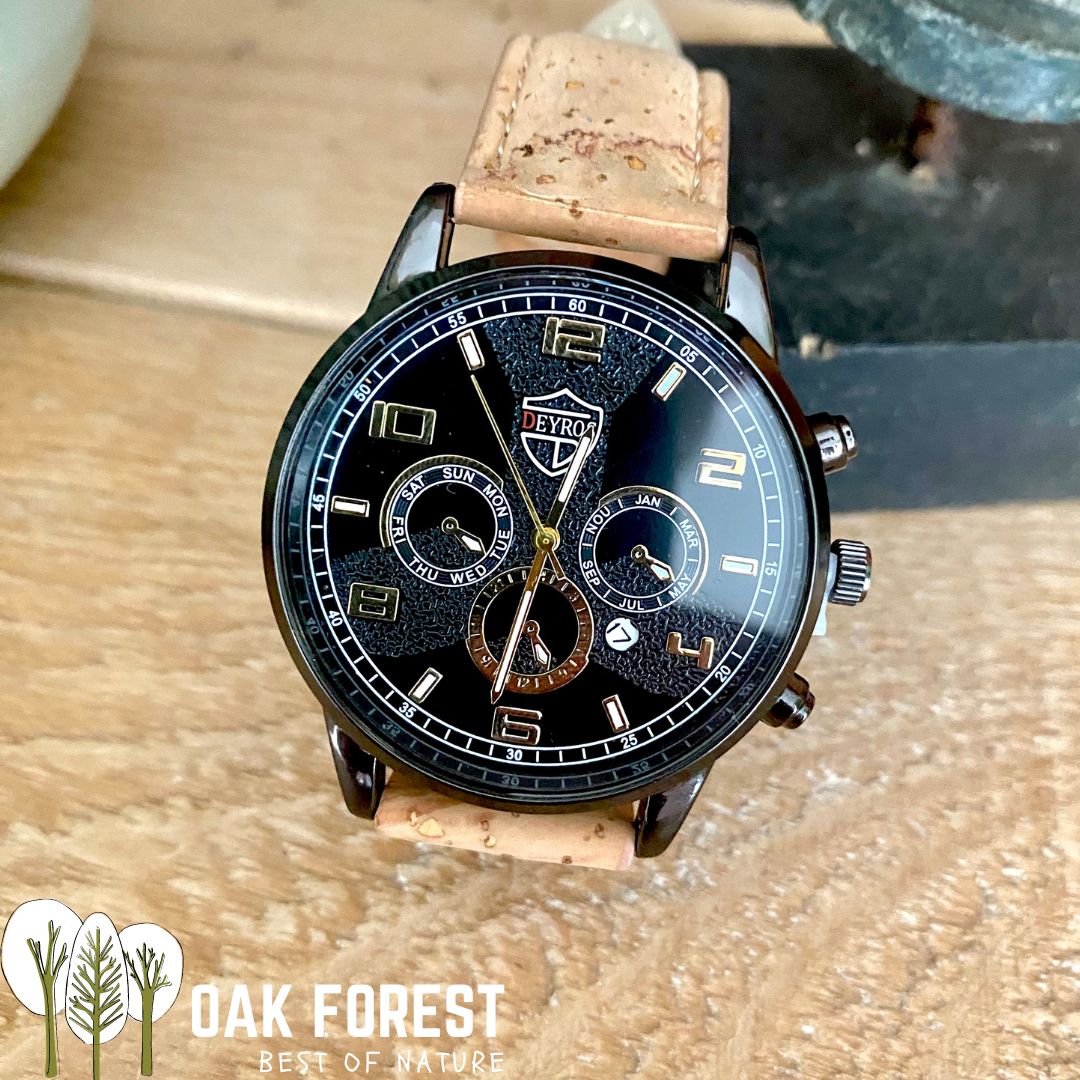 montre liege portugal - montre homme vegan - montre liege homme - montre liege femme - montre femme vegan - montre acajou vegan - montre en bois femme - montre en bois homme - montre en bois mixte - notre cuir végétal - montre made in portugal