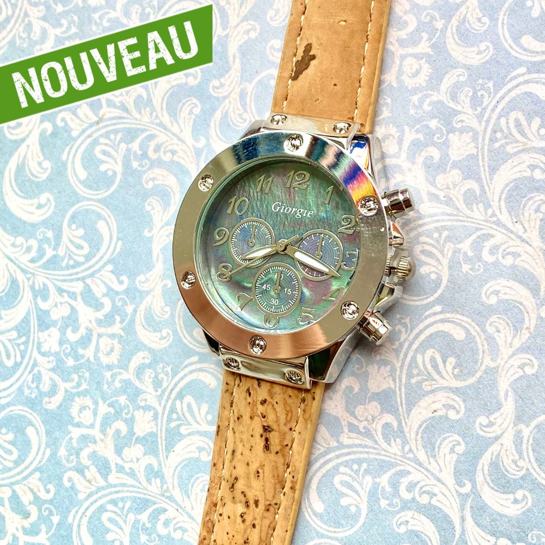 montre en liège naturel - montre liege - montre vegan - montre naturelle - montre vegan mixte - montre vegan made in france - montre liege portugal