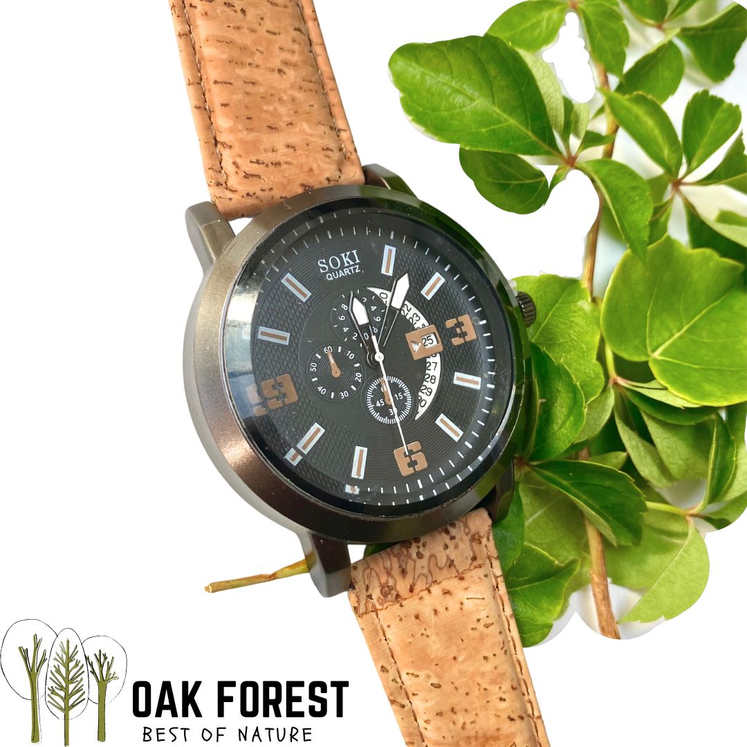 montre liege portugal - montre homme vegan - montre liege homme - montre liege femme - montre femme vegan - montre acajou vegan - montre en bois femme - montre en bois homme - montre en bois mixte - notre cuir végétal - montre made in portugal