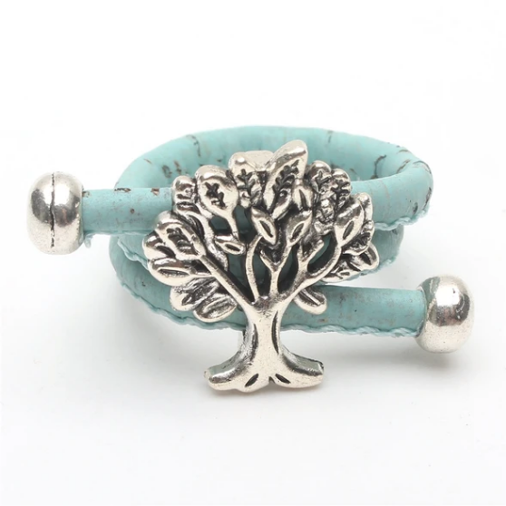 Bague en liège artisanal "Arbre de vie"