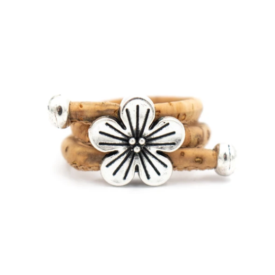 Handmade cork ring "Paquerette"