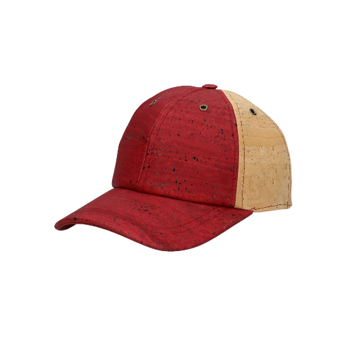 Natural cork cap Burgundy red