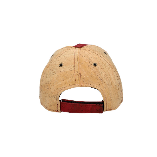 Natural cork cap Burgundy red