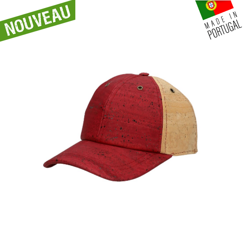 casquette en liège - casquette liège - casquette en liege - casquette liege - casquette rouge - casquette vegan