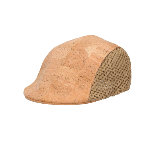 Chapeau Béret en liège naturel et tressage