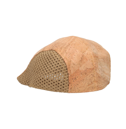 Chapeau Béret en liège naturel et tressage