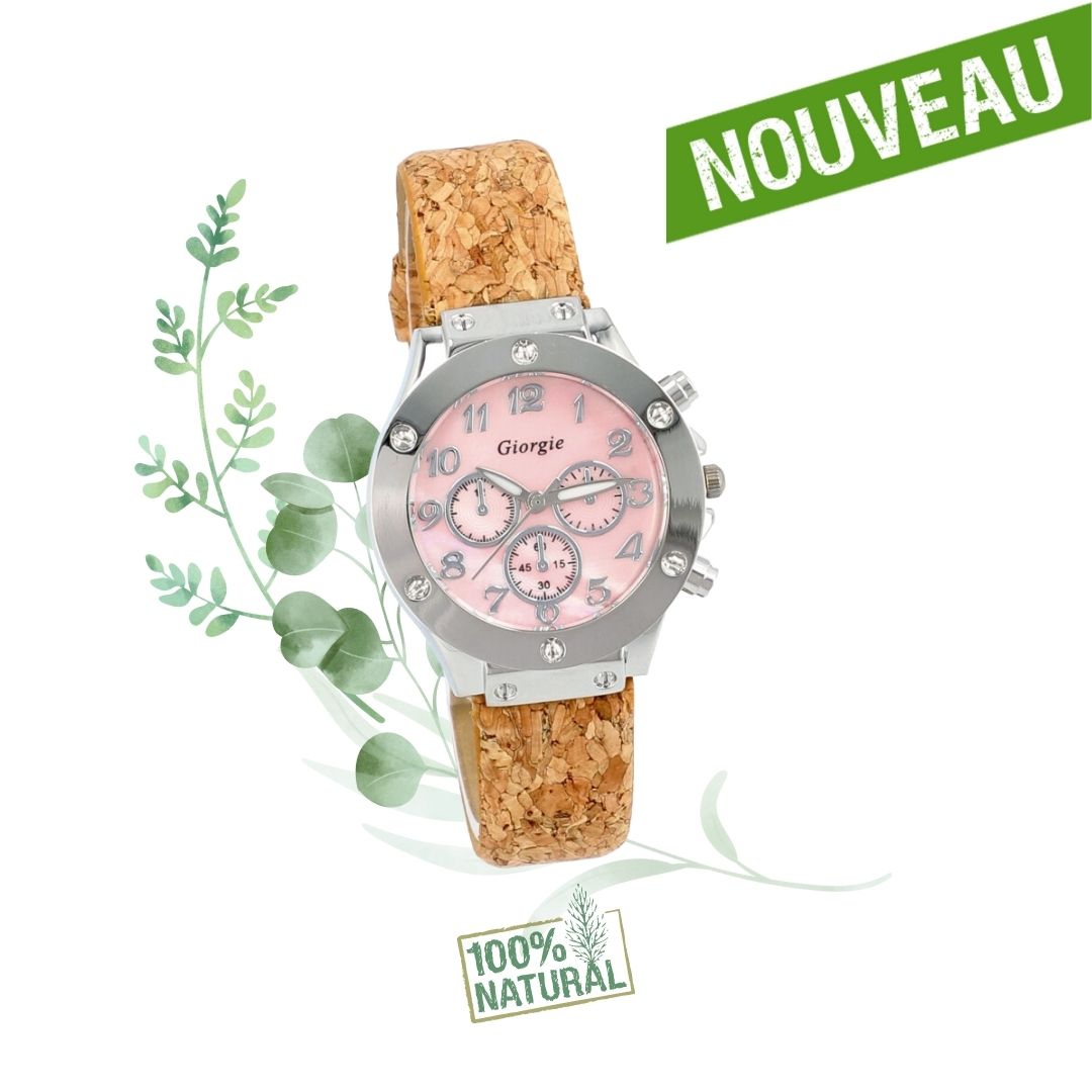 montre en liège naturel - montre liege - montre vegan - montre naturelle - montre vegan mixte - montre vegan made in france - montre liege portugal