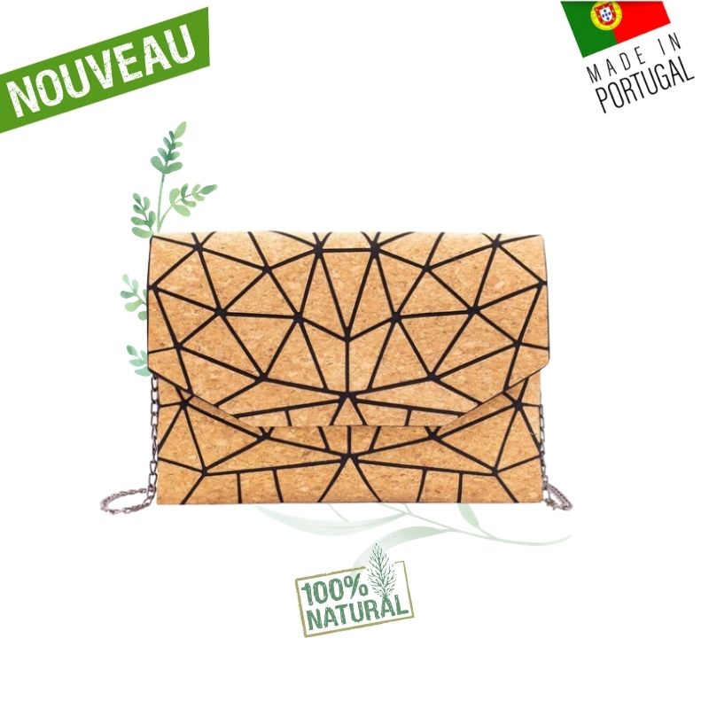 sac en liege portugal - sac feme vegan - sac bandolier femme léger - sac femme géométrique - sec en liège - sac liège made in portugal - sac liège made in France - sac léger vegan