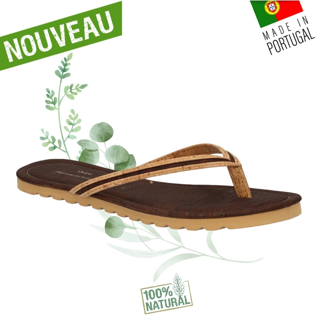 claquette vegan liege - claquettes vegan femme - claquettes vegan homme - tong vegan homme - tong vegan femme - tongs made in France - tongs made in Portugal - Tongs cuir végétal - tong en liège - tongs mixtes en liège - tong mixte