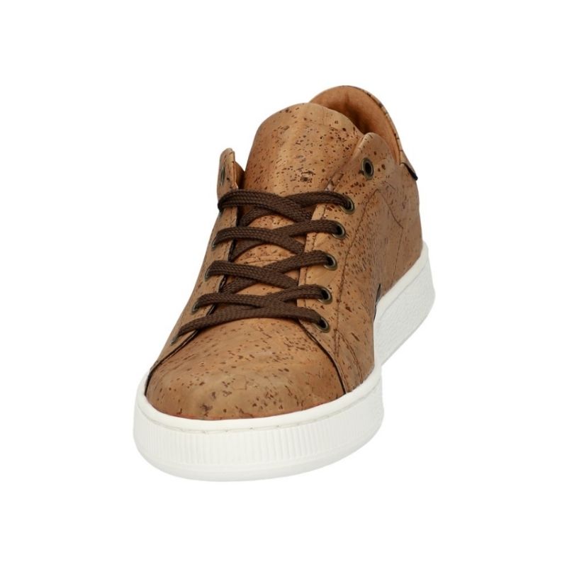 cuir vegetal marron - basket cuir vegan - baskets cuir vegan - basket en cuir végétal - baskets en cuir vegan - baskets homme couleur camel - chaussure en liege - Stan Smith cuir vegan - basket homme légère - chaussure made in Portugal