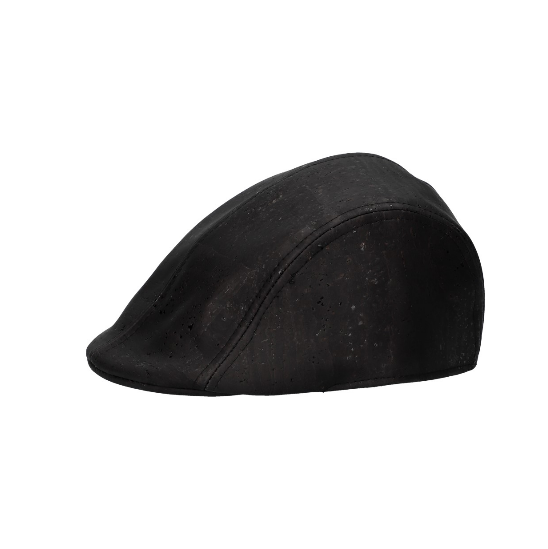 Natural cork beret hat "Black"